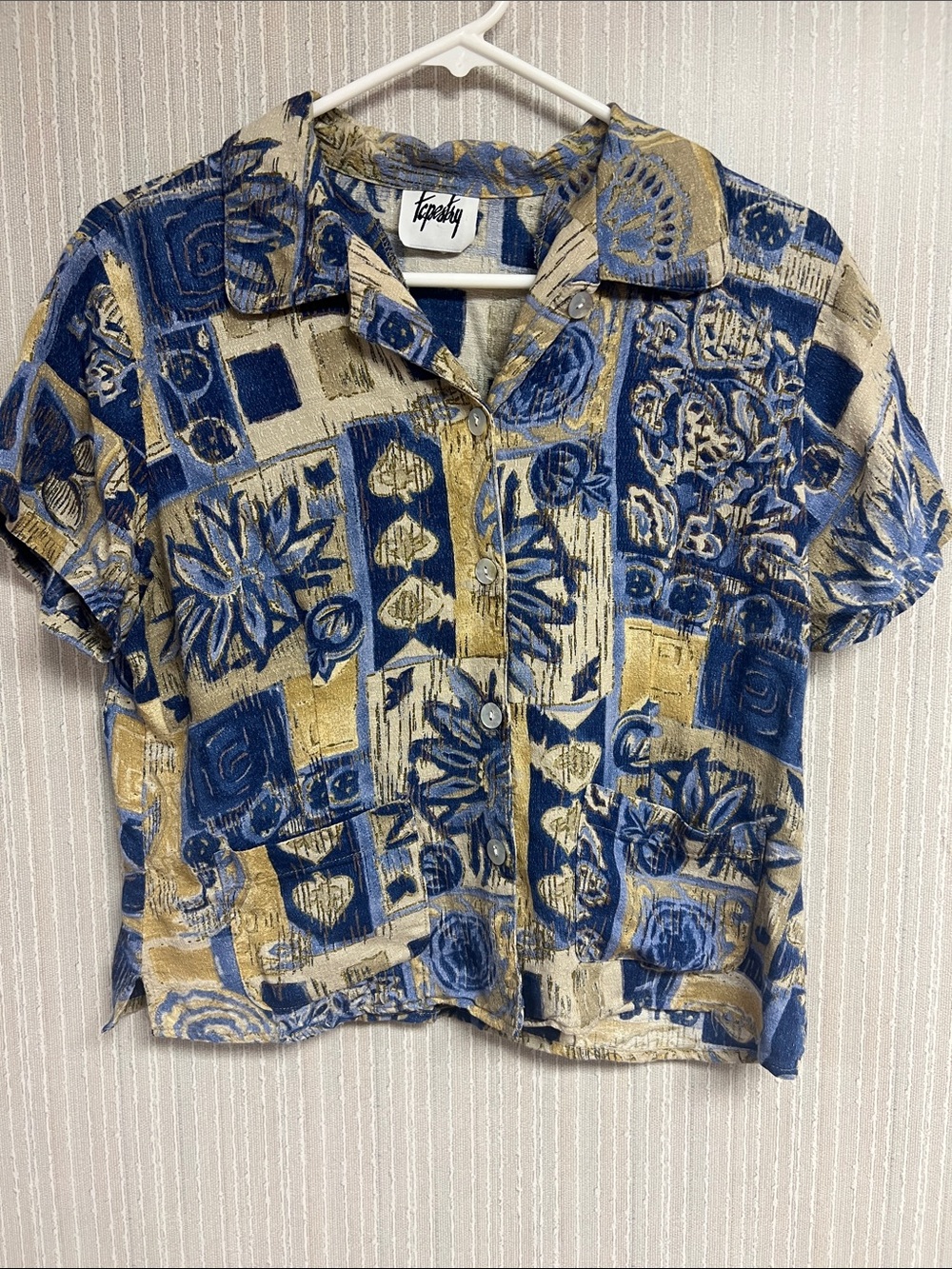 M Tapestry Florida style Button-Down Shirt
